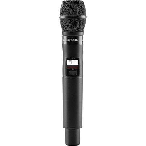 SHURE QLXD2/KSM9 Micrófono de mano con transmisor inalámbrico digital con cápsula KSM9, Diseño de cápsula intercambiable, 1040 frecuencias seleccionables