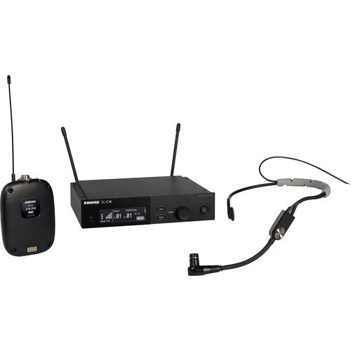 SHURE SLXD14/SM35 Sistema de micófono inalambrico de diadema SM35, receptor de montaje en rack SLXD (G58: 470 a 514 MHz)