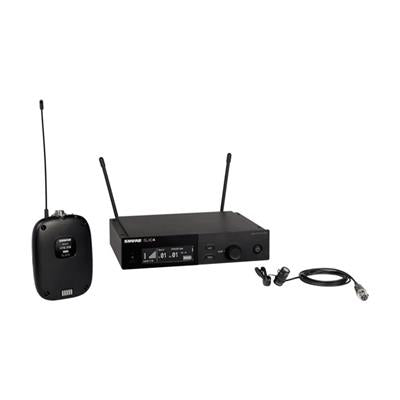 SHURE SLXD14/83 Sistema de micrófono inalambrico lavalier WL183 onmidireccional, receptor de montaje en rack SLXD (G58: 470 a 514 MHz)