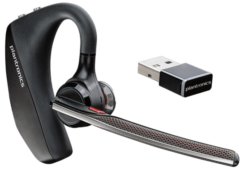 Poly Voyager 5200 OFFICE Y UC, diadema BT, active noise cancelling, interfaz del teléfono o el cable EHS y a su PC/Mac mediante un cable USB-A o USB-C