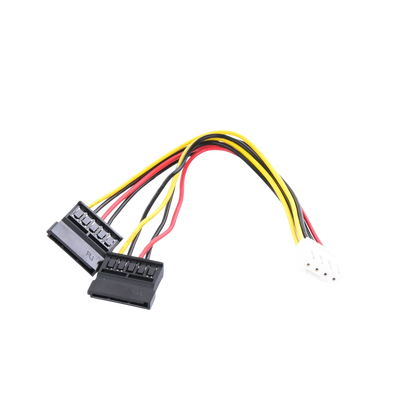 Cable Doble de Corriente SATA / Compatible con DVR´s epcom y HIKVISION / 15 cm de Longitud