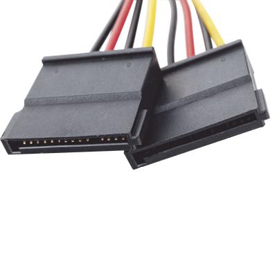 Cable Doble de Corriente SATA / Compatible con DVR's epcom / HIKVISION / 25 cms de Longitud