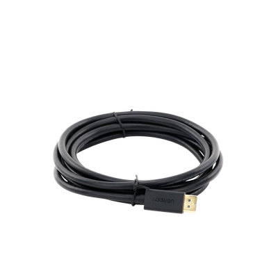 Cable DisplayPort 1.2 Macho a Macho | Longitud 3m | Versión DP1.2 | Soporta 4K@60Hz; 2K@144Hz | Soporta 3D | Color profundo de 8 y 10 bits | Blindaje Interno Múltiple | Cobre Estañado 28AWG  | Botón de Liberación.