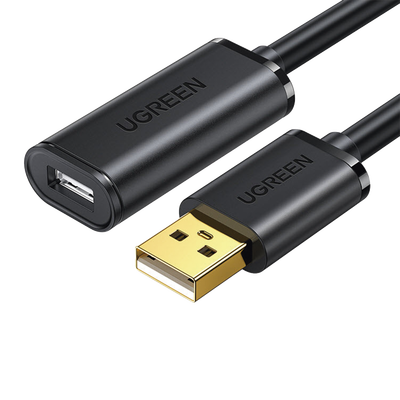 Cable de Extensión Activo USB 2.0 / 10 Metros / Macho-Hembra / Booster individual FE1.1S incorporado / Velocidad de hasta 480 Mbps / Ideal para impresoras, consolas , Webcam, etc.