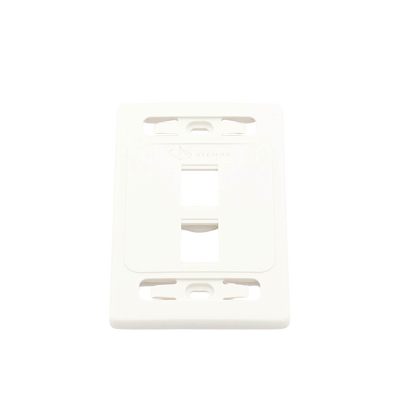 Placa de Pared Modular 10G MAX de 2 Salidas, Color Blanco