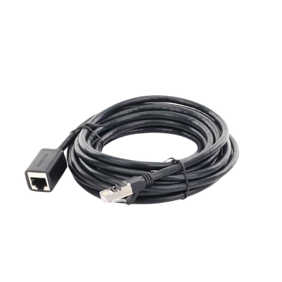 Cable de Extensión Cat6 RJ45 F/UTP / Macho a Hembra / 5m / Método de conexión 568B / Velocidad de transmisión 1000Mbps / Ancho de banda del canal 250MHz /Caja de Cobre / Negro