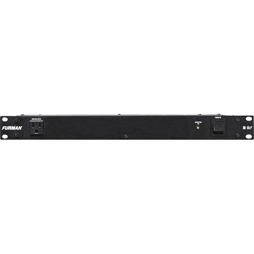 FURMAN M-8x2 Acondicionador de energía básico y asequible para rack 1U. Brinda protección esencial de 15A contra picos de voltaje y filtrado RFI/EMI(ruido) para audio limpio. Distribuye energía a 9 salidas. ¡Solución fiable y compacta para energía segura!