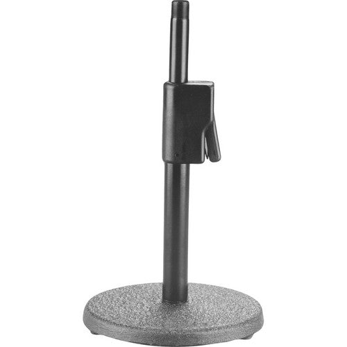 ON STAGE DS7200QRB Soporte de micrófono de escritorio de altura ajustable de liberación rápida de 24 a 40.5 cm., COLOR NEGRO