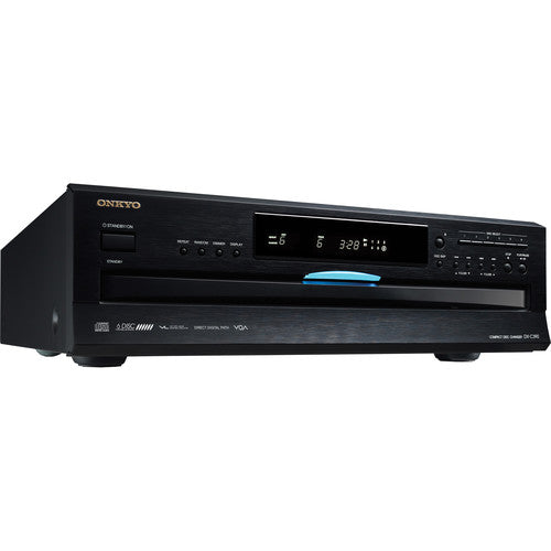 ONKYO DX-C390: Repruductor de CD de 6 discos, calidad audiofila (VLSC), Reproducción MP3, DAC de 192 kHz/24 bits. Sonido puro y sin jitter para tu colección musical. Fiable y fácil de usar, ideal para sistemas estéreo y hifi.