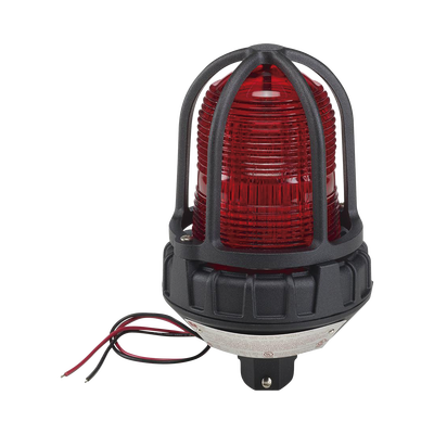 Luz estroboscópica para ubicaciónes peligrosas,  montaje tipo tubo, 12-24 VCD, color Rojo