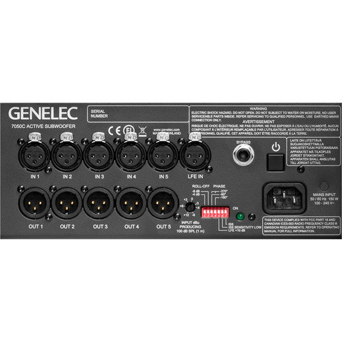 GENELEC 7050C Subwoofer Activo Graves de Referencia para Estudio y Hi-Fi de Lujo, subwoofer compacto de referencia con gestión de graves 5.1, tecnología LSE™ y bajo extendido hasta 24 Hz. Perfecto para mezcla profesional o Home Cinema Hi-Fi.