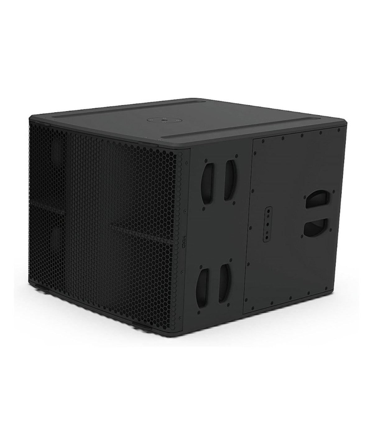 NEXO L18U Subwoofer, Caja subgrave de acompañamiento para el P15, Rango32 a 120 Hz y 140 dB máxima,  controlador de excursión de 18”, caja de abedul báltico/contrachapado de álamo e insertos roscados para accesorios de montaje, adaptador de soporte M20