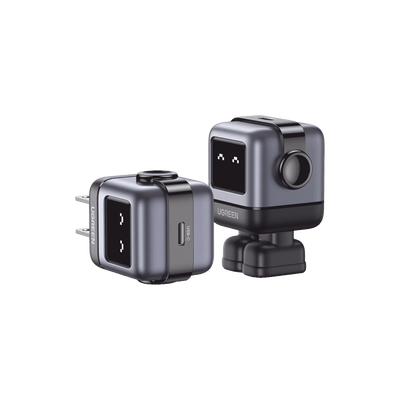 Cargador Mini GaNRobot 30W serie UNO | 1 USB-C de Carga Rápida | Tecnología GaN II | Multiprotocolo PD/QC/SCP/FCA | Carga Inteligente | Pantalla LED | Zapato Magnético Extraíble | Thermal Guard | Color Negro.