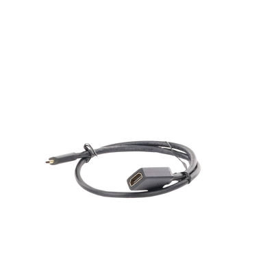 Adaptador Micro HDMI a HDMI (HDMI Tipo D)   / 18Gbps / 4K@60Hz / HDR /  Tecnología 3D / ARC / Carcasa PC+ABS / HDCP/ Longitud de 22 cm