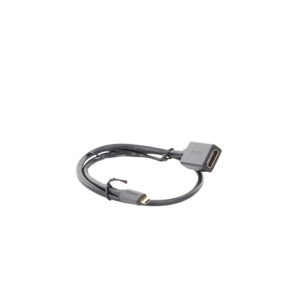 Adaptador Micro HDMI a HDMI (HDMI Tipo D)   / 18Gbps / 4K@60Hz / HDR /  Tecnología 3D / ARC / Carcasa PC+ABS / HDCP/ Longitud de 22 cm