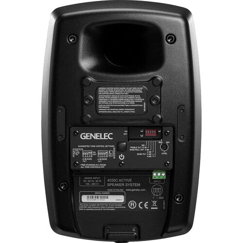GENELEC 4030CM Altavoz activo, Mystic Black, woofer 5", tweeter ¾", 100W Clase D, respuesta 47 Hz–25 kHz, SPL máx. 110 dB, entrada Euroblock, compensación de sala, ideal para instalaciones comerciales 1 PIEZA