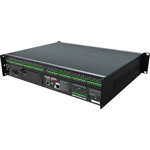 ALLEN & HEATH AHM-64 Procesador de matricial de audio 64 x 64 con 12 Entradas / 12 Salidas analógicas locales, Puerto de E/S para expansión (hasta 128x128), apliicaciones de Distribución de audio, megafonía y conferencias