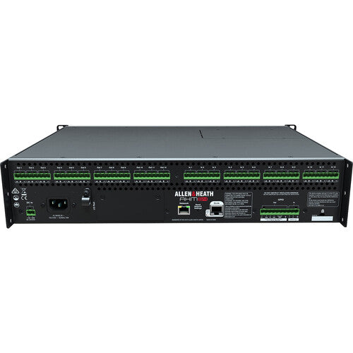 ALLEN & HEATH AHM-64 Procesador de matricial de audio 64 x 64 con 12 Entradas / 12 Salidas analógicas locales, Puerto de E/S para expansión (hasta 128x128), apliicaciones de Distribución de audio, megafonía y conferencias