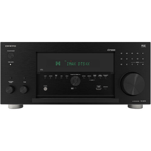 ONKYO TX-RZ70 Receptor SMART A/V de 11.2 canales, Para Teatro en casa 140 W por canal a 8 ohms, Dolby Atmos y DTS:X de 7.2.4 canales,  Resolución Ultra HD de hasta 8K, Modo mejorado IMAX