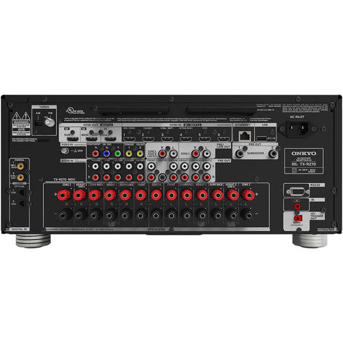 ONKYO TX-RZ70 Receptor SMART A/V de 11.2 canales, Para Teatro en casa 140 W por canal a 8 ohms, Dolby Atmos y DTS:X de 7.2.4 canales,  Resolución Ultra HD de hasta 8K, Modo mejorado IMAX