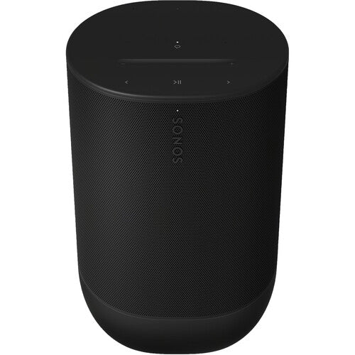 SONOS MOVE2 Altavoz inteligente portátil, Sonido estéreo, Graves a través de un woofer medio ajustado con precisión, Escucha optimizada con ajuste Trueplay, Hasta 24 horas de batería, Base de carga inalámbrica incluida, Transmisión Bluetooth y Wi-Fi