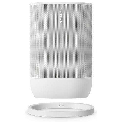 SONOS MOVE2 Altavoz inteligente portátil, Sonido estéreo, Graves a través de un woofer medio ajustado con precisión, Escucha optimizada con ajuste Trueplay, Hasta 24 horas de batería, Base de carga inalámbrica incluida, Transmisión Bluetooth y Wi-Fi