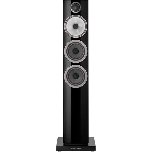 B&W 704 S3 El altavoz más delgado de B&W y es ideal para salas grandes y cines en casa.  Potencia de amplificador recomendada 30 a 150 W de potencia en 8 Ω, Tweeter de carbono desacoplado, 2 woofers de perfil aerodinámico de 5"