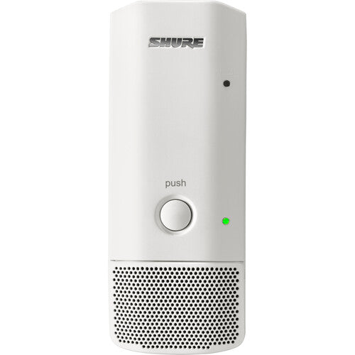 SHURE MXW6XW/O Transmisor de superficie Omnidireccional, Micrófono plano de superficie transmisor inalámbrico, con cápsula omnidireccional, autonomia de hasta 17 horas con bateria SB906 incluida. BLANCO