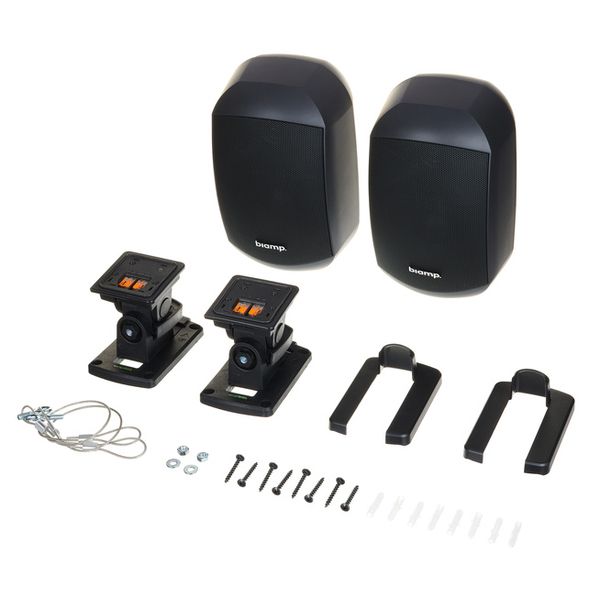 BIAMP MASK4CT-BL Altavoz de gabinete para exterior de 4.25 ".LÍNEA 70-100V 20W, 10W, 5W/ 16Ω 70W. Protección IP64. Soporte de pared incluido.Par