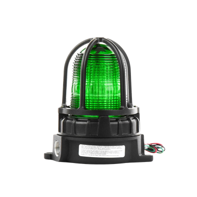 Luz de advertencia LED para ubicaciónes peligrosas, montaje para superficies, 24 VCD, color Verde