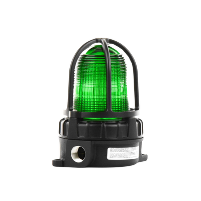 Luz de advertencia LED para ubicaciónes peligrosas, montaje para superficies, 24 VCD, color Verde