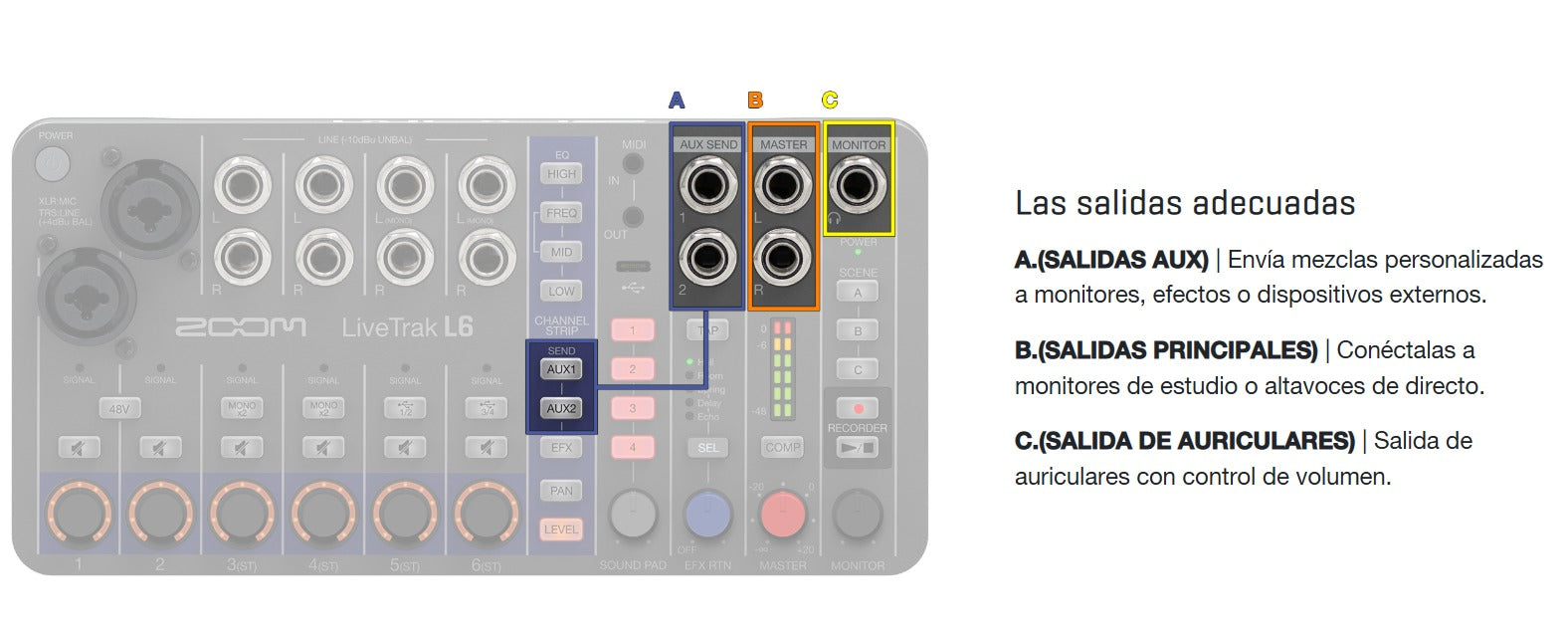 ZOOM ZL6 Mezclador Digital de 10 Canales y Grabadora Multipista 32-bit Float | Interfaz de Audio USB 12 Entradas/4 Salidas, MIDI y Efectos Integrados | Consola Compacta para Podcast, Música y Eurorack | Grabación 12 Pistas en Micro SD y Alimentación USB