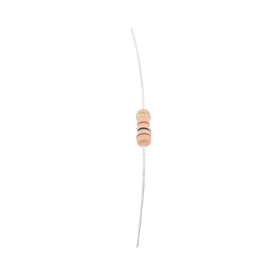 Resistencia de 2 k Ohm 1/2 Watt, 5% Axial, Película de Carbón.