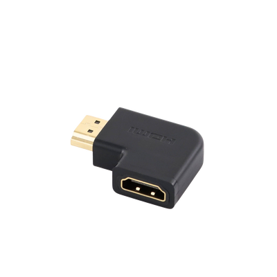 Adaptador HDMI Tipo L Macho a Hembra / Hacia Abajo / HDMI 2.0  4K@60Hz / Proporciona Flexibilidad Sin Doblar los Cables HDMI