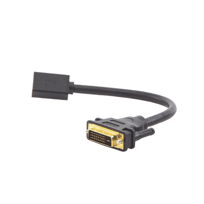 Convertidor DVI macho a HDMI Hembra | Bidireccional | DVI 24+1 | 1080P@60Hz | Cable de 22cm | Negro.