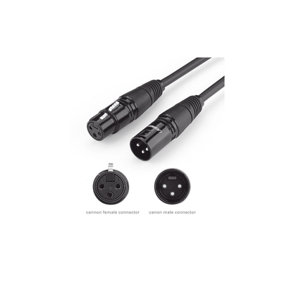 Cable para Micrófono XLR Tipo Canon Macho a Hembra | 5 Metros Plug & Play | Anti interferencias | Triple Blindaje | Alta Calidad | Color Negro