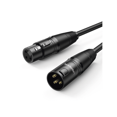 Cable para Micrófono XLR Tipo Canon Macho a Hembra | 15 Metros | Plug & Play | Anti interferencias | Triple Blindaje | Alta Calidad | Color Negro.