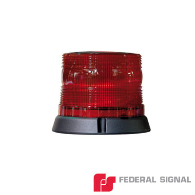 Burbuja para emergencia color rojo, montaje permanente, consumo 1 A a 12 Vcc, 0.5 A a 24 Vcc