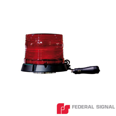 Burbuja para Emergencia Color Rojo. Montaje Magnético. Consumo 1 A a 12 Vcc, 0.5 A a 24 Vcc