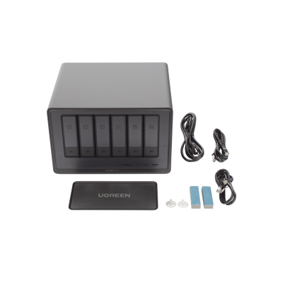 NASync DXP6800 Pro | SO UGOS Pro | Intel® i5 1235u 10-Core™ | 6-Bahias (SATA) Hasta 144TB | 2* M.2 SSD Hasta 16TB | 8GB DDR5 (Exp. a 64GB) | 2 Thunderbolt™4 | 2*10GbE | 1*USB3.2 Gen2 | 2*USB 2.0 | 2*USB 3.2Gen2 | HDMI 2.1 8K | SD 4.0