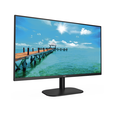 Monitor LED de 27" VESA, Resolución 1920 x 1080 Pixeles,  Entradas de Video VGA / HDMI. Panel IPS LCD  Backlight LED. Ultra Delgado