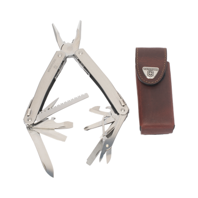 Navaja Victorinox Multiherramienta  Spirit X con 24 Funciones, Incluye Funda de Piel