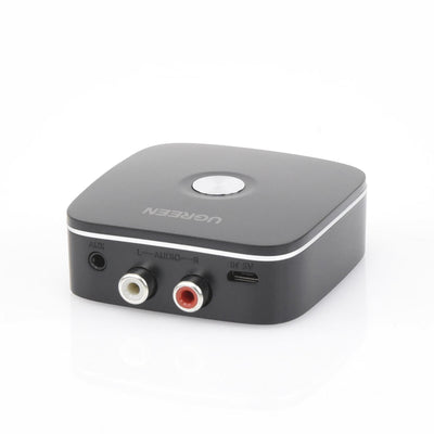 Receptor de Audio Bluetooth 5.0 a RCA o Auxiliar 3.5mm Tecnología EDR, Reconexión Automática, Hasta 10 m. Ideal para Conectar Celulares, o Tabletas hacia alguna Bocina o Sistema de Audio