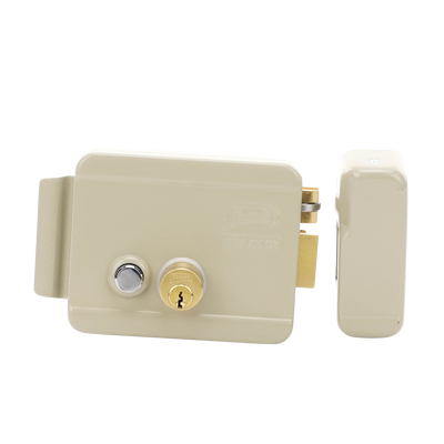 Cerradura Eléctrica / Incluye Llave / Derecha/ Con Botón integrado /Exterior