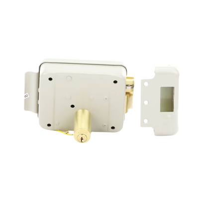 Cerradura Eléctrica / Incluye Llave /Con Botón integrado / Izquierda / Exterior