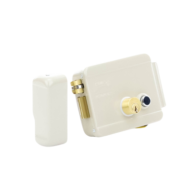 Cerradura Eléctrica / Incluye Llave /Con Botón integrado / Izquierda / Exterior
