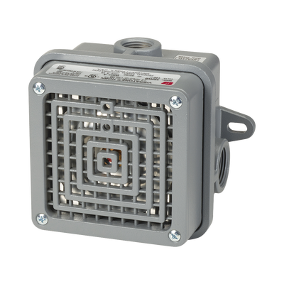 Bocina Vibratone® para exteriores de 100 a 110 dB listado por UL y cUL, 120 VCA, color Gris