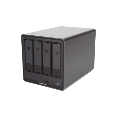 NAS UGREEN NASync DXP4800 Plus / Procesador Intel Pentium Gold 8505 5 Núcleos / 4 Bahías SATA + 2 M.2 NVMe PCIe 4.0 / 8GB DDR5 Expandible a 64GB / 10GbE + 2.5GbE / USB 3.2 Gen 2 Tipo C / HDMI 4K / Sistema Almacenamiento Conectado Red