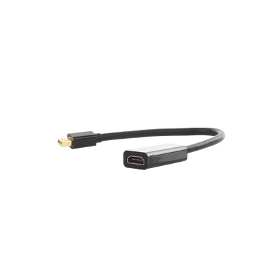 Convertidor Mini Display Port a HDMI / 4K@30Hz / Thunderbolt / Blindaje interno múltiple /  Carcasa ABS / Longitud de 25 cm