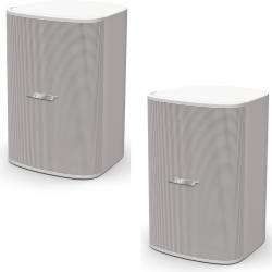 BOSE DesignMax DM5SE altavoz montado en superficie, drivers coaxiales de 2 vías, 60 W graves intensos al igual que agudos nítidos e inteligibles, clasificación IP55 para áreas exteriores,se sujeta con soporte oculto para instalación segura y rápida (1PAR)